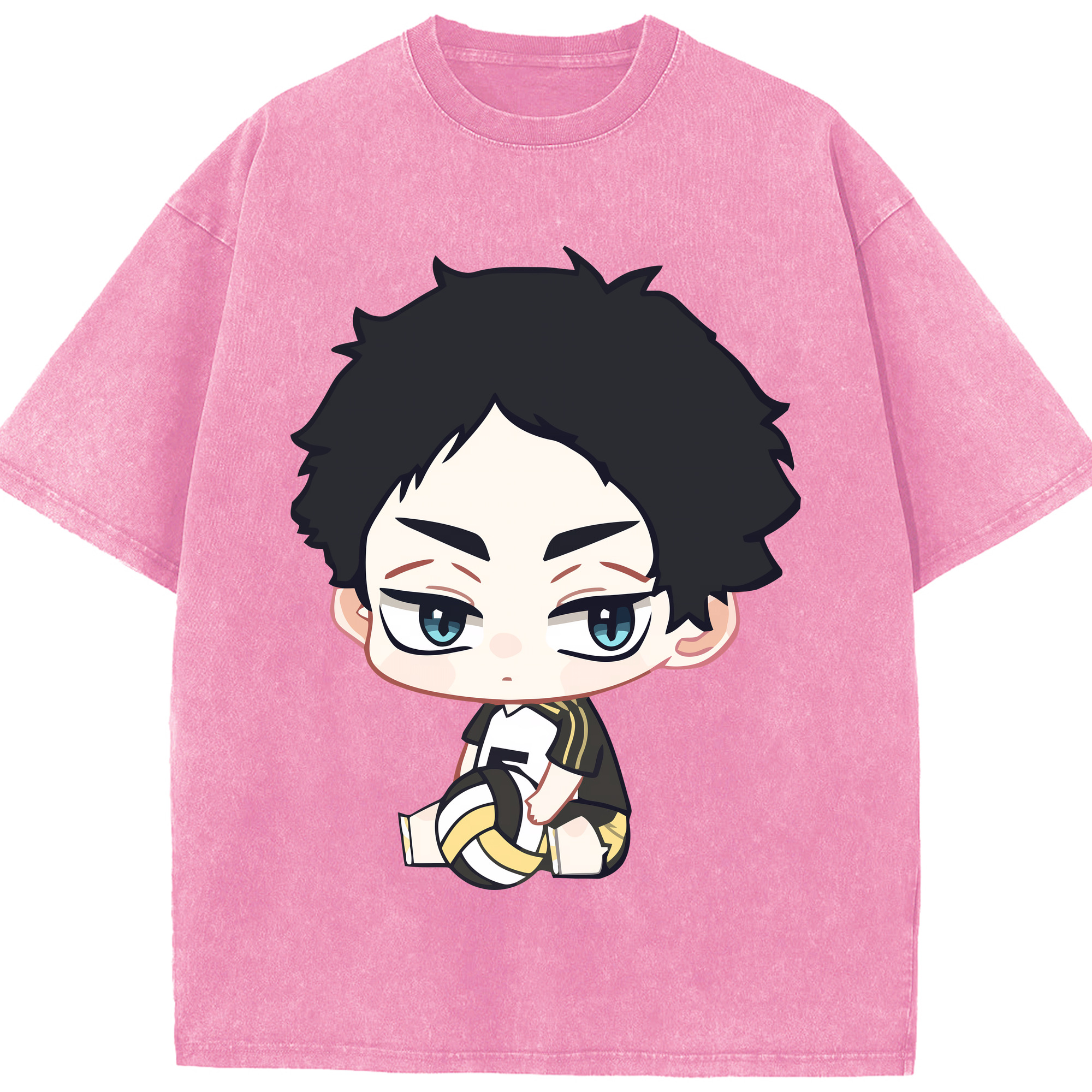 （画像用） ハイキュー!! Haikyu!! 綿100% ヴィンテージ風 半袖Tシャツ（フロントプリント）